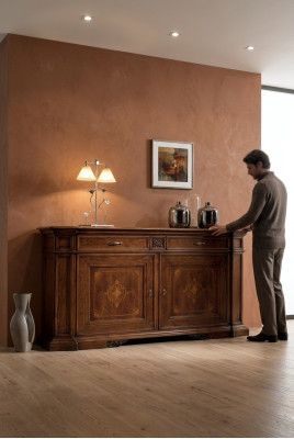 Luxus cómoda alta armario cajoneras buffet armarios madera marrón muebles italianos