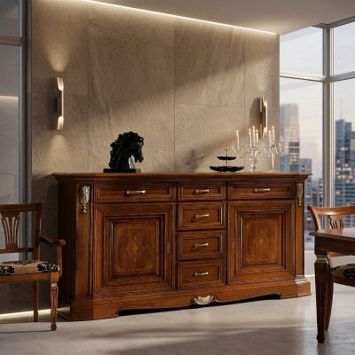 Cómoda clásica Cómoda Aparador Muebles de madera Armarios Aparador arredoclassic