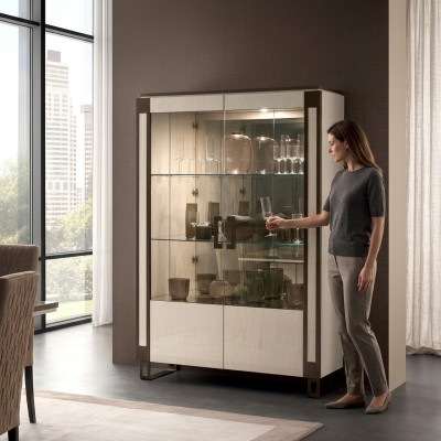 Vitrina armario de 2 puertas vitrinas muebles de salón gabinetes diseño armario muebles vidrio nuevo