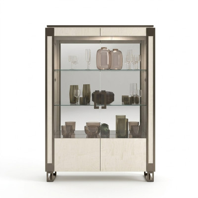 Vitrina armario de 2 puertas vitrinas muebles de salón gabinetes diseño armario muebles vidrio nuevo