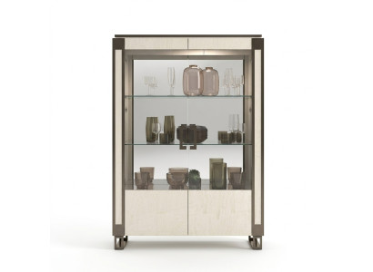 Vitrina armario de 2 puertas vitrinas muebles de salón gabinetes diseño armario muebles vidrio nuevo
