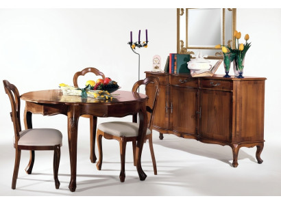 Armario Sala de estar Estante Lujo Madera Diseño Cómoda Aparador Lateral Marrón Muebles