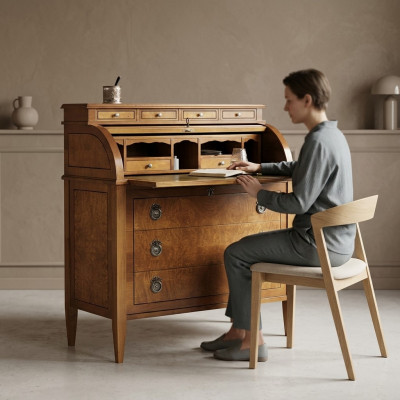 Diseño de mesa de secretaria de lujo mueble de oficina de madera Escritorio nuevo