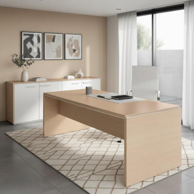 Escritorio de ordenador de haya, mobiliario de oficina, mesa de trabajo, escritorio, muebles, Frezza.