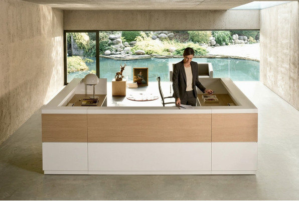 Mostrador de recepción Muebles de oficina Recepción Mesa de recepción Mostrador Recepción Muebles Italia