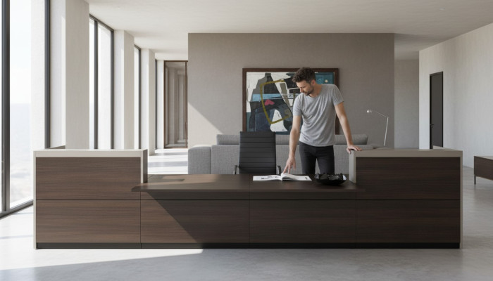 Mostrador Oficina Escritorio Mesa de trabajo Muebles de oficina Recepción Mostrador Counter Nuevo