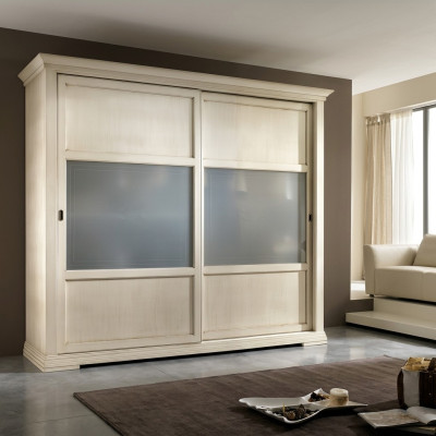 Armario de lujo Muebles italianos Armario de dormitorio Armario de madera maciza