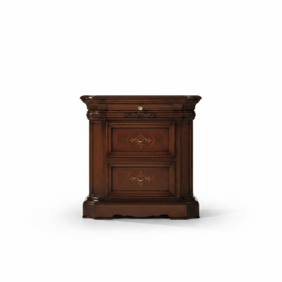 Mesita de noche mesa auxiliar madera mesas dormitorio muebles aparador marrón.
