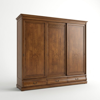 Armario con puertas correderas Armario de madera real Lujo Armarios Muebles italianos