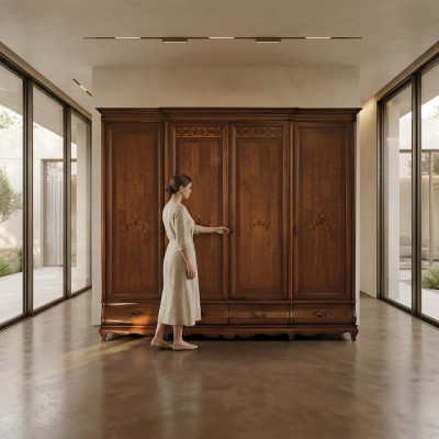 Mueble armario de madera maciza armario armarios de dormitorio Hecho en Italia Nuevo