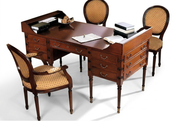 Mesa con silla Escritorio de madera Escritorio con cajones Mesa de trabajo 2 piezas
