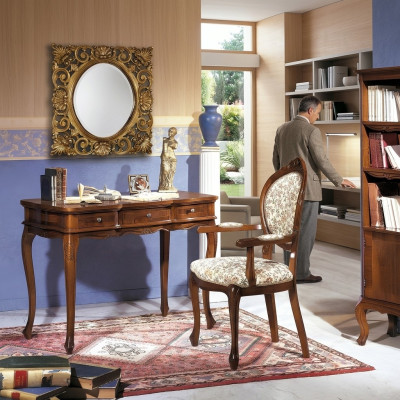 Escritorio Secretario Escritorios Muebles italianos Mesa Silla Conjunto Oficina 2 pcs