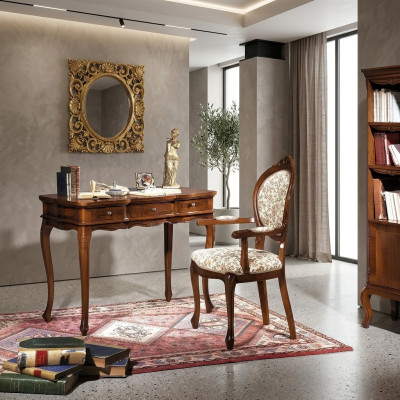 Escritorio Secretario Escritorios Muebles italianos Mesa Silla Conjunto Oficina 2 pcs