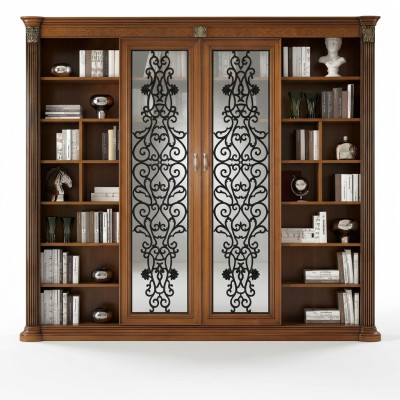 Mueble de televisión librería mural de madera maciza madera real Nuevo