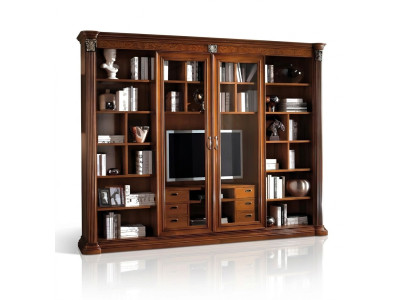 Mueble vitrina de madera para sala de estar, muebles de pared para televisión.