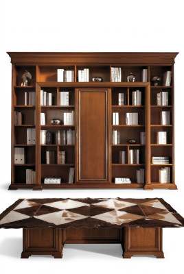 Estantería de libros Muebles italianos Estante de madera Armarios Estantes Vitrina Aparador