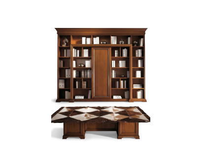 Estantería de libros Muebles italianos Estante de madera Armarios Estantes Vitrina Aparador