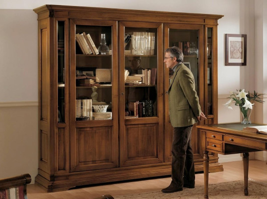 Armario estantería salón librería madera armario de oficina armarios vitrina Italia.