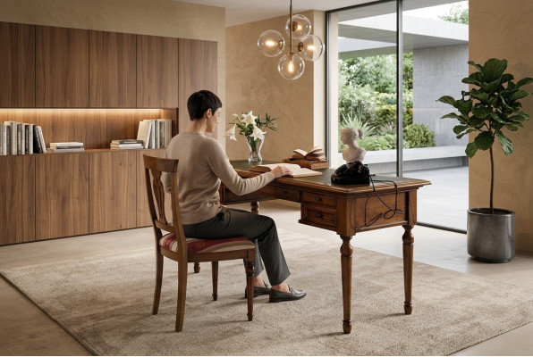 Mesa Secretaria Escritorio Escritorios Muebles italianos Oficina Madera Mesas