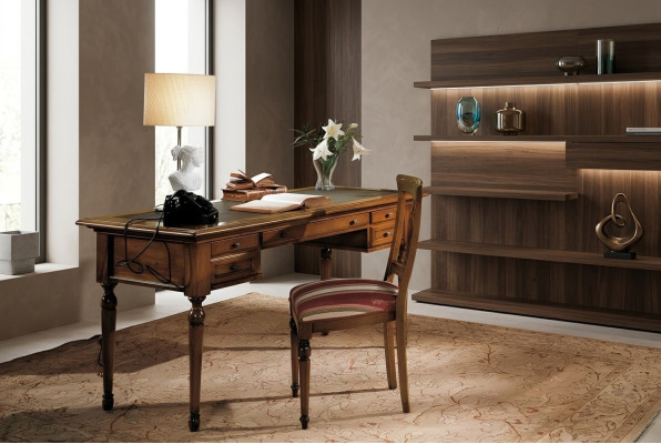 Escritorio Secretario Muebles italianos Mesa Silla Conjunto Oficina 2 piezas Escritorios