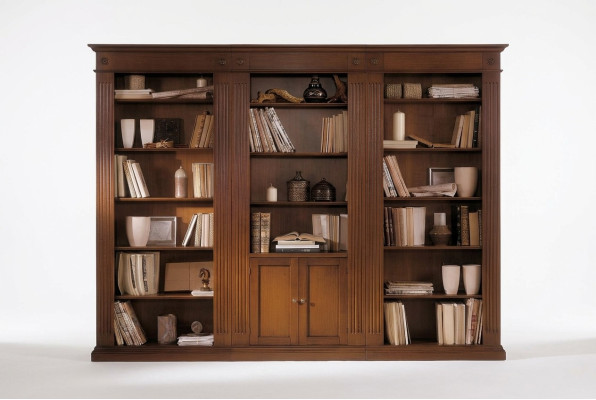 Armario de salón de lujo, librería de madera, armario de oficina, gabinetes, vitrina de Italia.