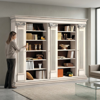 Armario de sala, estantería, madera, armario de oficina, estante, armarios, vitrina, Italia.