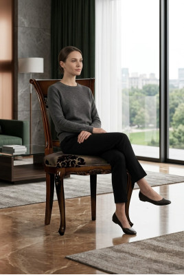 Sillas de madera maciza diseño de comedor silla con patrones tallados silla con respaldo muebles