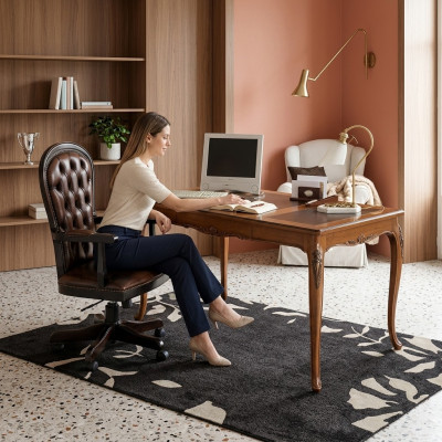Mesa Escritorio Secretaria Escritorios Muebles italianos Oficina Madera Mesas