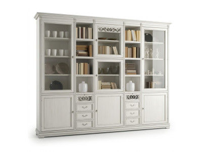 Muebles de oficina estantería de madera estantería de libros con cajones diseño.