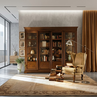 Oficina estantería armario cajones armario de oficina puertas de vidrio muebles diseño madera maciza