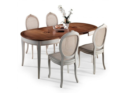 Mesa de comedor estilo antiguo de madera maciza Mesa de comedor italiana Mesa de madera Muebles