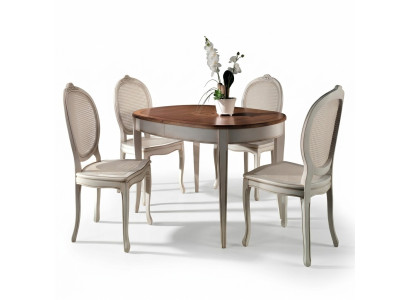 Mesa de comedor Establecimiento de sillas Sillón Grupo de muebles Conjunto completo de 5 piezas.
