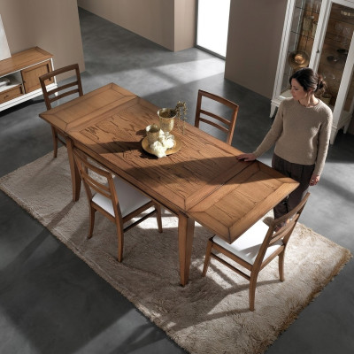 Mesa de comedor de madera natural diseño de mesa moderna comedor mesa deslizante nueva.