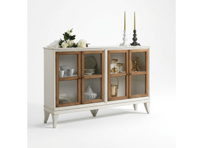 Vitrina aparador estilo retro mueble de salón cómoda colección vitrinas nuevo