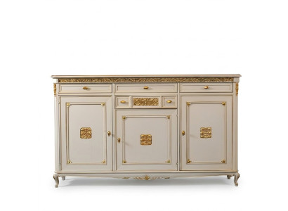 Aparador blanco aparador cómoda cajones madera con oro aparador aparador nuevo.