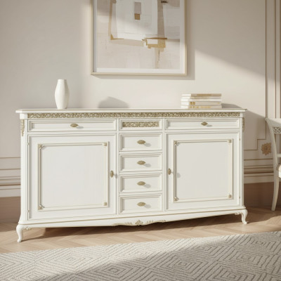 Cómoda Aparador Credenza Marrón Aparadores Madera Maciza Armario Muebles Cómodas