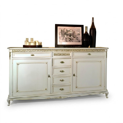 Cómoda Aparador Credenza Marrón Aparadores Madera Maciza Armario Muebles Cómodas