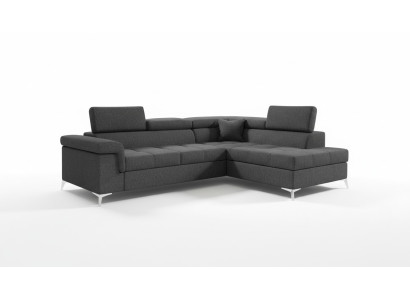 Sofá de esquina en forma de L Sofá Diseño Acolchado Sofá cama Función cama Textil
