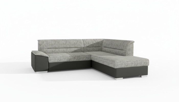 Sofá esquinero de tela en forma de L, sofá, diseño, acolchado, moderno, tela, cojín de asiento, grupo.
