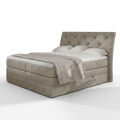 Dormitorio de lujo cama acolchada Chesterfield somier de lujo doble hotel