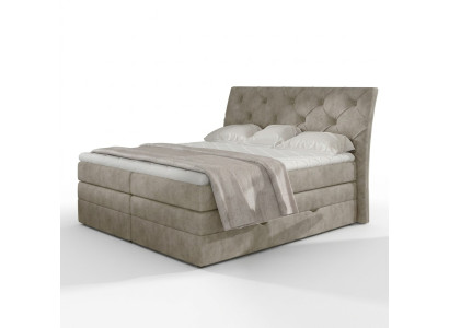 Dormitorio de lujo cama acolchada Chesterfield somier de lujo doble hotel