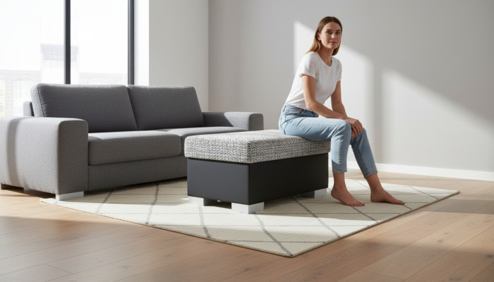 Taburete Pouf Sofá Tapizado Taburete Puff Reposapiés Otomana Taburete de muebles