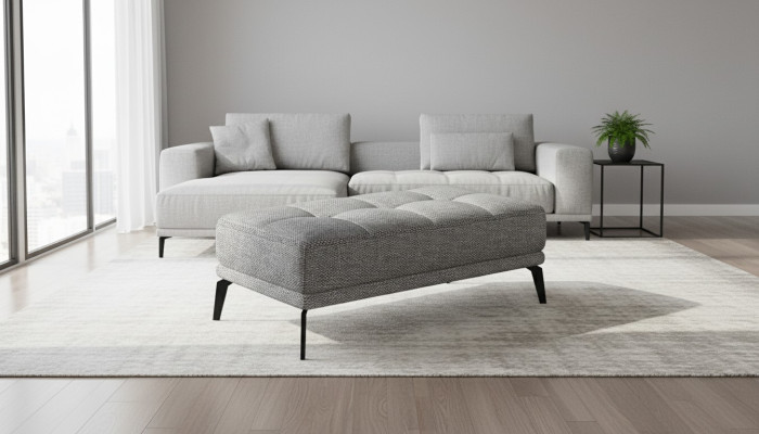 Taburete Sofá Puf Acolchado Taburete auxiliar Otomana Reposapiés Taburete de muebles Otomano