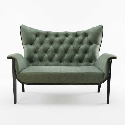 Sofá Chesterfield de 2 plazas, diseñador tapizado de sofá conjunto de sofás de dos plazas.