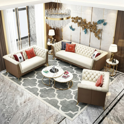 Sofá conjunto de sofás asiento acolchado juego completo 3+2+1 Sofás diseñador