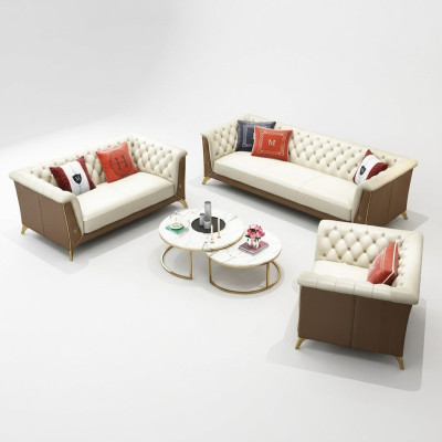 Sofá conjunto de sofás asiento acolchado juego completo 3+2+1 Sofás diseñador