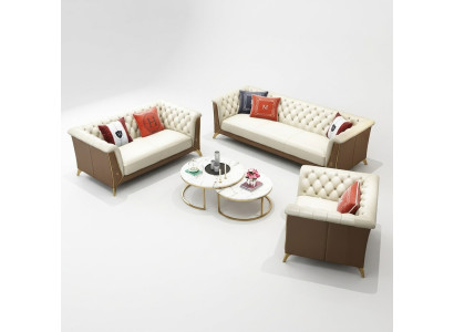 Sofá conjunto de sofás asiento acolchado juego completo 3+2+1 Sofás diseñador
