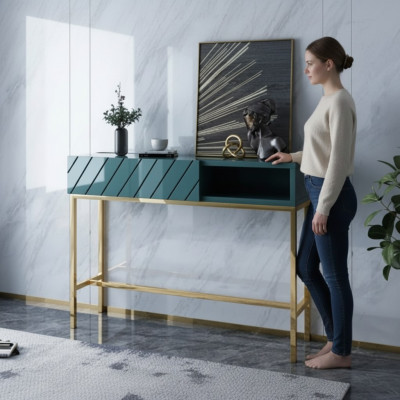 Mesa de madera de diseñador, mesa de consola, mesa de consola, mesas de consola, tocador