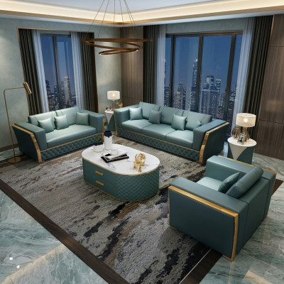 Conjunto completo de sofás 3+2+1 plazas + mesa de centro diseño de salón