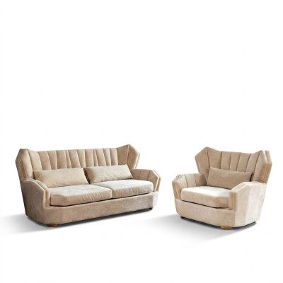 Conjunto completo de sofás 3+1 plazas, conjunto de diseño para sala de estar, completamente nuevo.